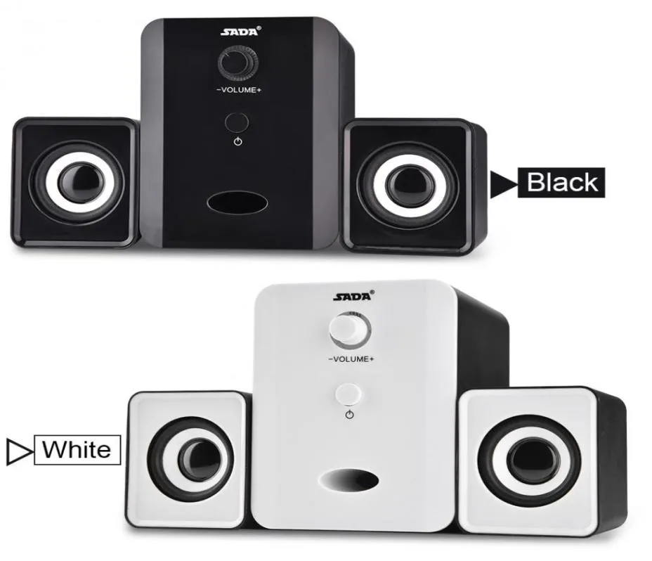 SADA D201 USB Wired Combination Speaker Mini Bass Stereo Speaker Music Player Subwoofer for Cellphone Laptop5959427