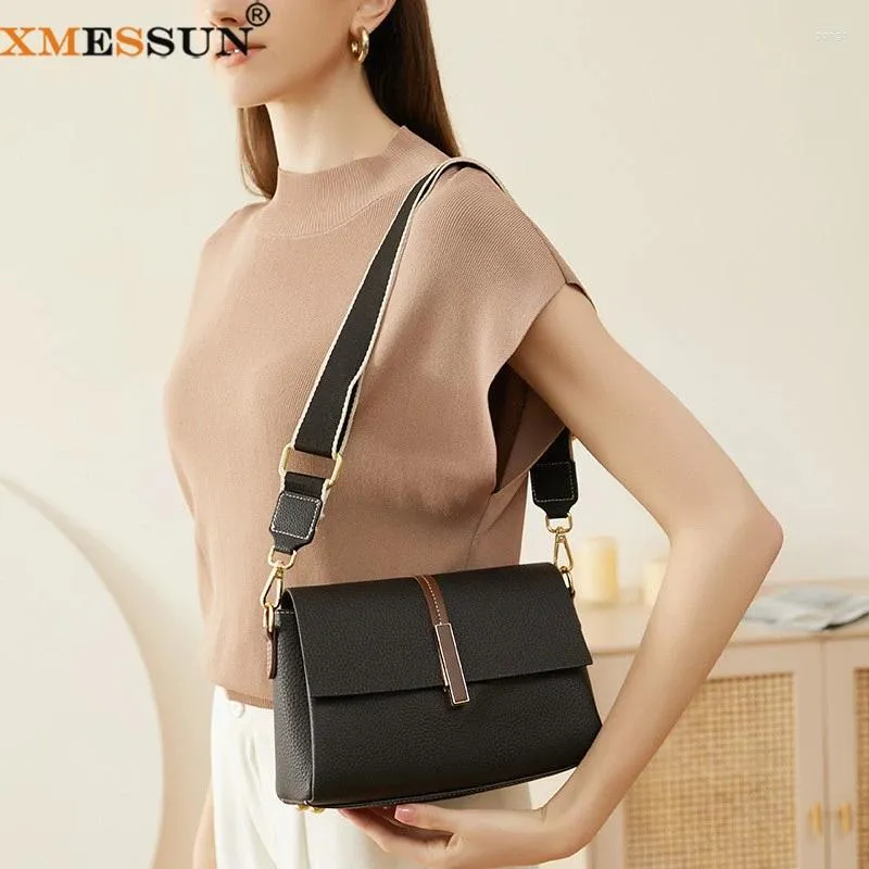 Caminhão Xmessun Sacos de Crossbody de couro genuíno para mulheres Designer Moda de luxo Mulher Casual Messenger Bag A438