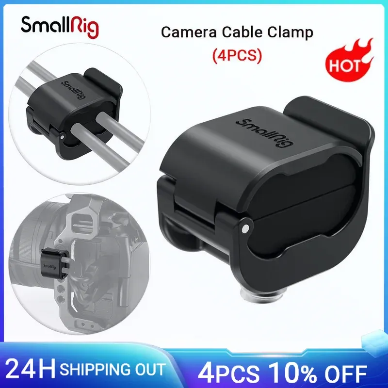 Accessoires Smallrig Camerakabelklem (4 pc's) voor HDMI / SDI / Microfoonkabel DSLR -camerakabelvergrendeling Montage Ondersteuning 27 mm kabel 3685