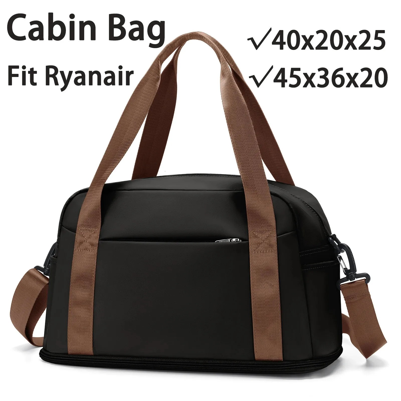 Torba kabiny 40x20x25 Ryanair 45x36x20 Duży maksymalny bagaż podręczny dla mężczyzn i kobiet sportowy tydzień podróż Duffel 240419
