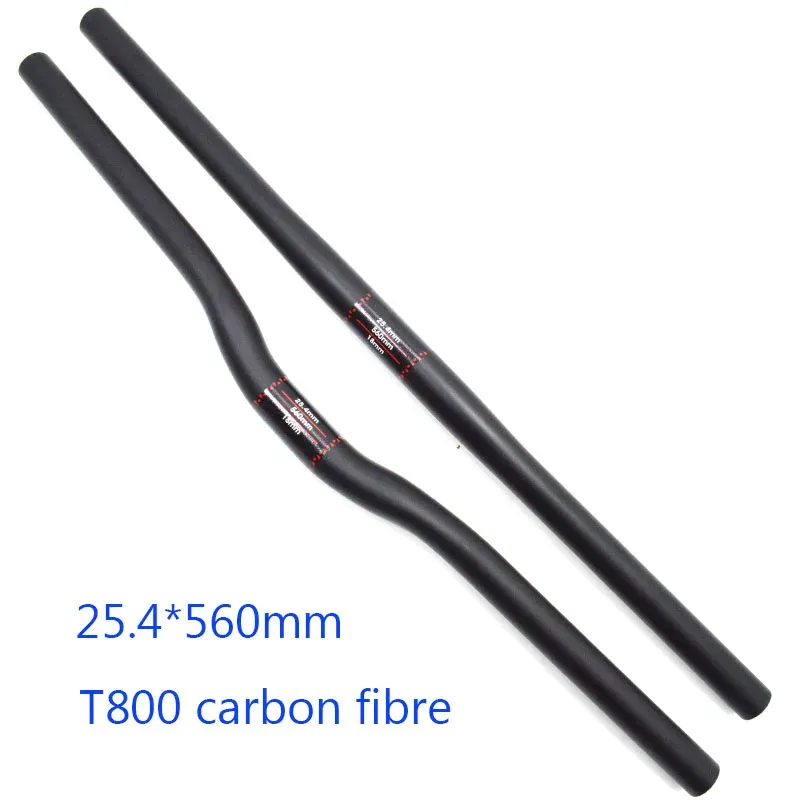 Pièces 25,4 * 560 mm Fibre de carbone Fibre de carbone pour le vélo pliant T800 guidon à hirondelle à l'on