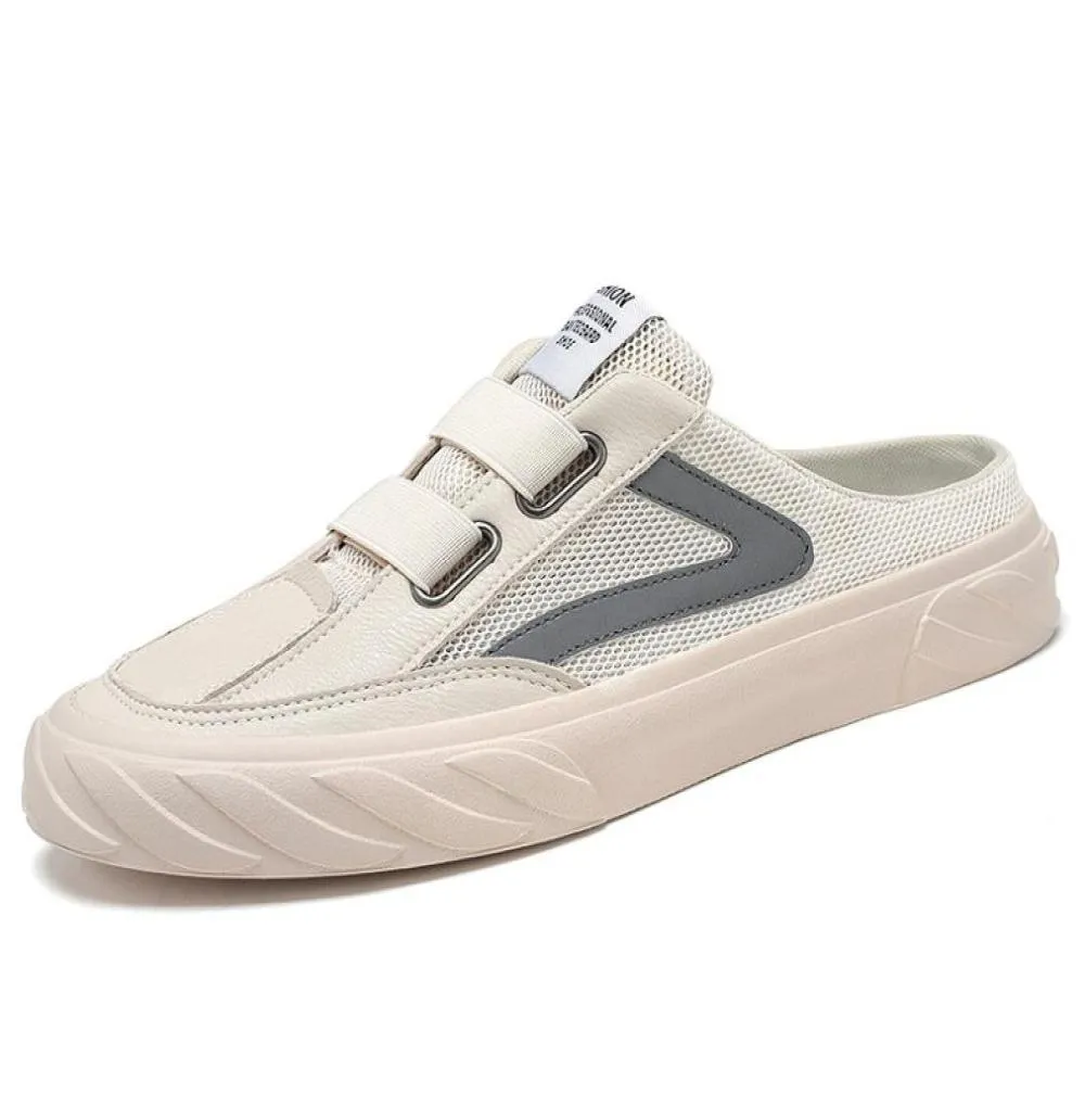 Close Toe Sport Slippers Men Half Sandals Young Guys Beach Shoes Mesh Sneaker2905122