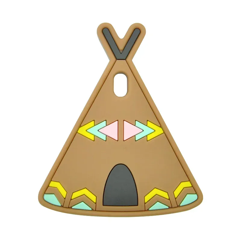 Teepee Teether BPA Free Silicone Tipi Teething Chewable Nursing DIY Necklace Baby Pacifier Dummy Pendants Toy Accessories