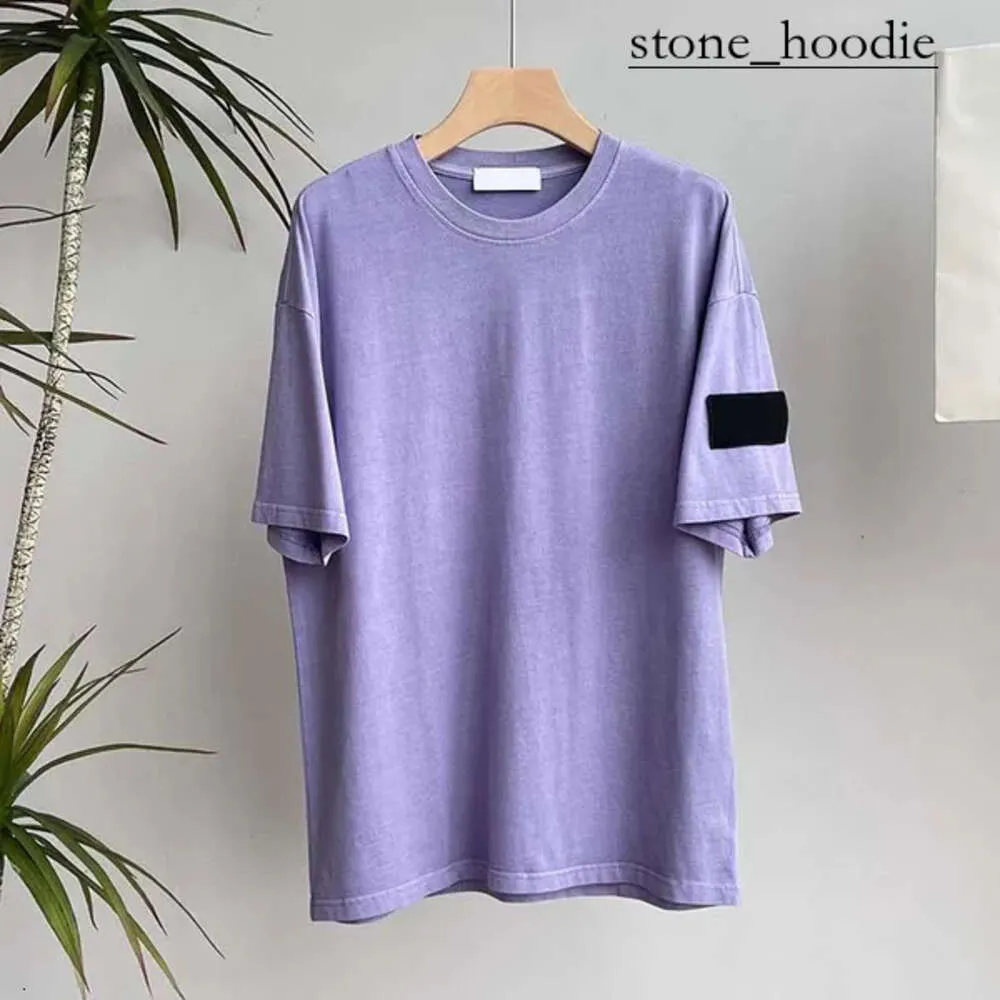 Stones Islands T-shirt Designer Mens T-shirt Luxury Broidered Short Stone Shirt Fashion Coton Coton Coton Breathable Womens T-shirt 9708