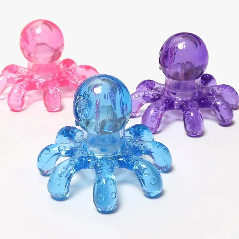 Mini Octopus Shape Personal Massage Muscle Relaxing Body Neck Massage Tool Crystal Claw Massage Handheld Massage