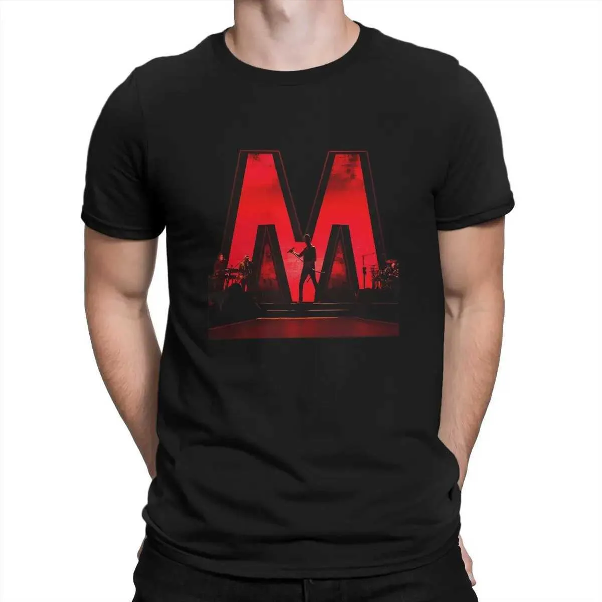 Banda de música de camisetas masculinas Depeche Cool Mode Party Party Tshirt Homme Mens Tees Polyester Tam camiseta para homens T240425