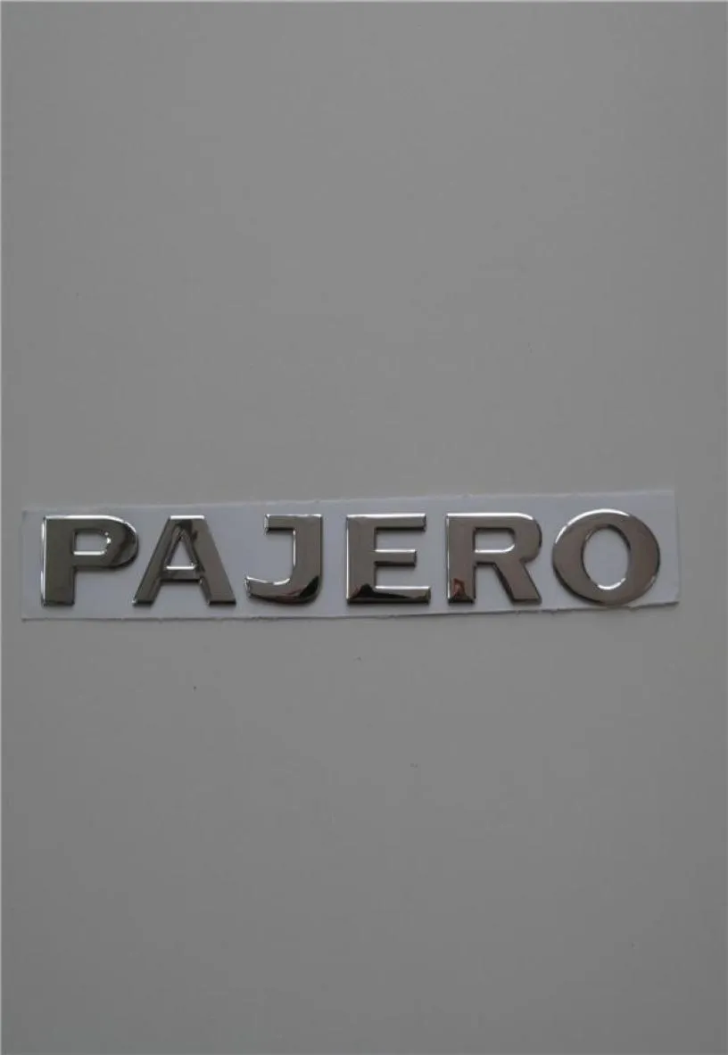 2 PCSSEST ABS 3D Silver Pajero Car Emblem Emblem Bodge Side Body Logo Secal Exclseors Decoration958242