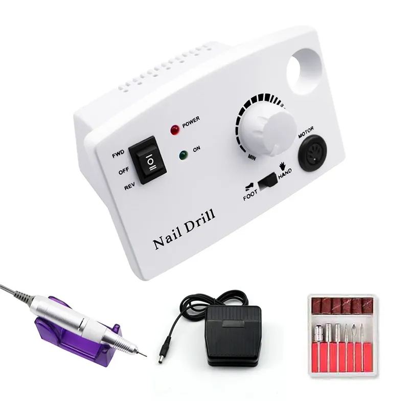 Drills 35000RPM Electric Nail Drill Machine Manicure Pedicure Professional Nail Lathe Low Noise Cutters Nail File Kit