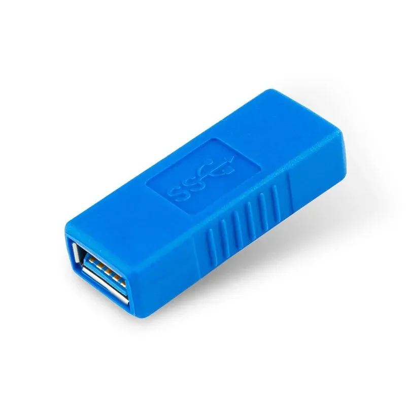 USB 3.0 Tapez une femme à un adaptateur de connecteur féminin USB3.0 AF à AF Coupleur F / F Convertisseur d'extension de changeur de genre pour l'ordinateur portable 