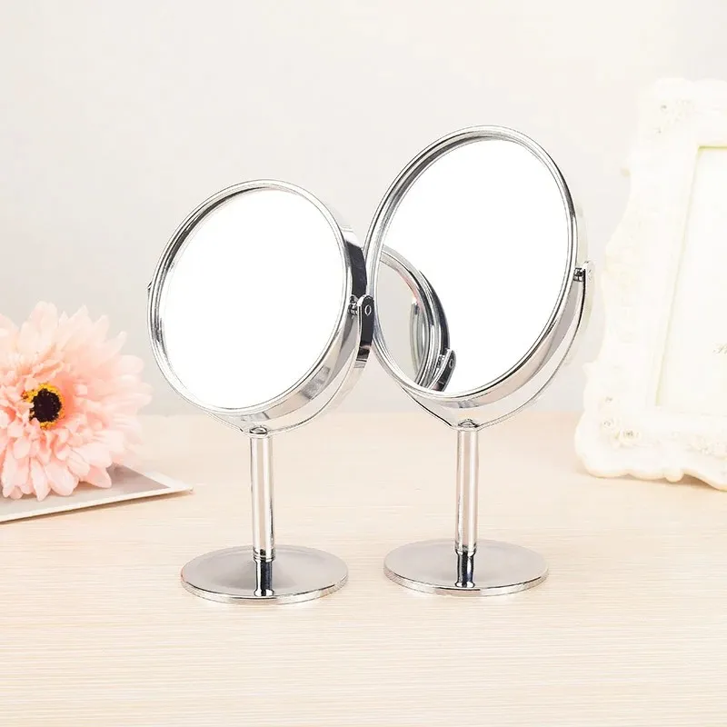 2024 3 inch vergroting Make -up Mirror 360 Roterende professionele desktop cosmetische spiegel dubbelzijdige vergrootglascosmetische spiegel met stand