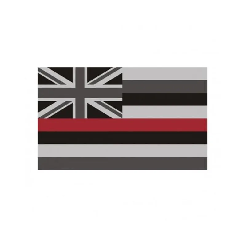 Hawaii State Flag Thin Red Line Flag 3x5 FT Firefighter Banner 90x150cm Festival Gift 100D Polyester Indoor Outdoor Printed Flag9053800