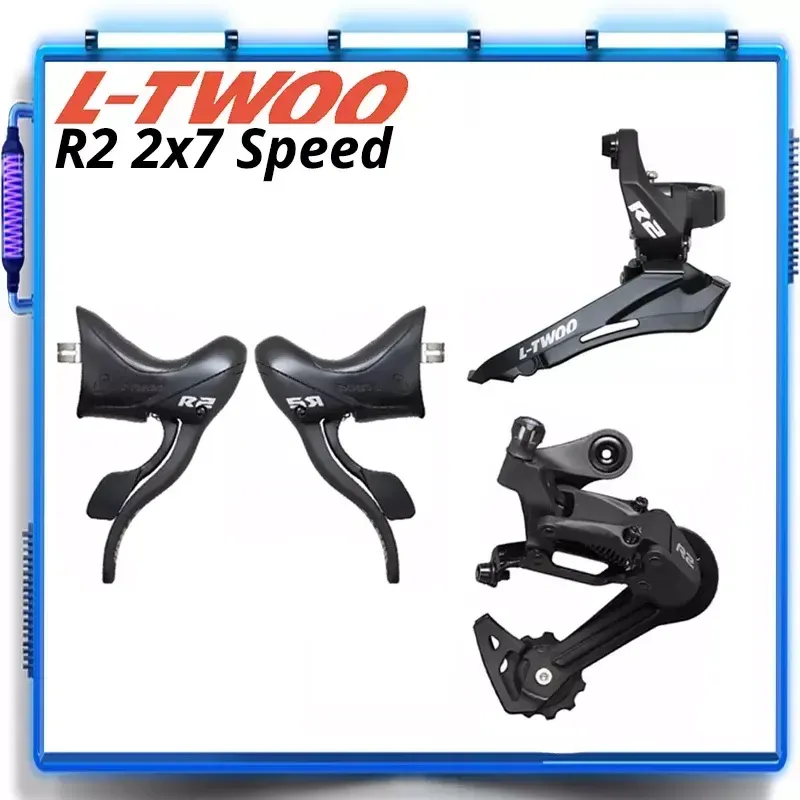 Części LTWOO R2 Rower Road 7s grupa 2x7 prędkość 14s STRICK Dźwignia z prawej lewą parę GS tylna przerzutka FD r2 przednie zacisk kompatybilny shimano