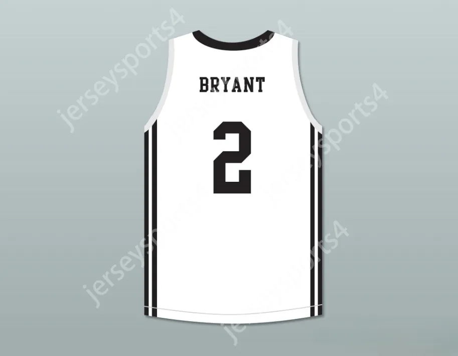 Özel Adı Gençlik/Çocuklar Gianna Bryant 2 Mamba Ballers Beyaz Basketbol Forması Versiyon 3 Dikişli S-6XL