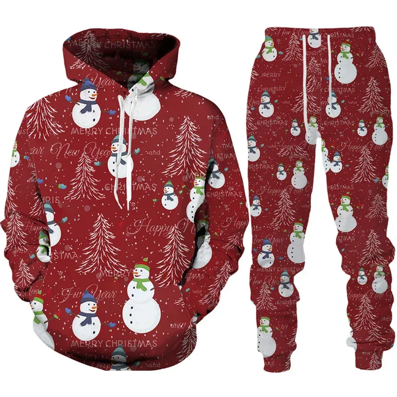 Sweatshirts Personalité Thème de Noël Hoodie imprimé 3D Pantalon / Pantal