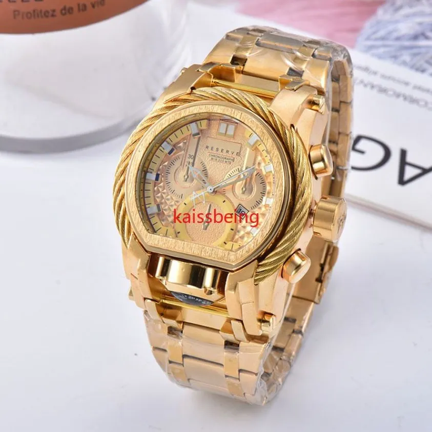 Drop Top Quality Men Quartz Watch 52MM Wristwatch Undefeated Reloj Relogio2752