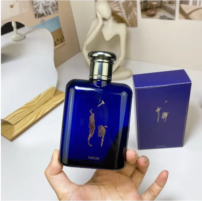 High Quality Perfumes Fragrances for Man Paul Polo Men's Perfume 125ml Dark Blue Gradient Polo Perfume Amazing Smell Portable Spray Incense