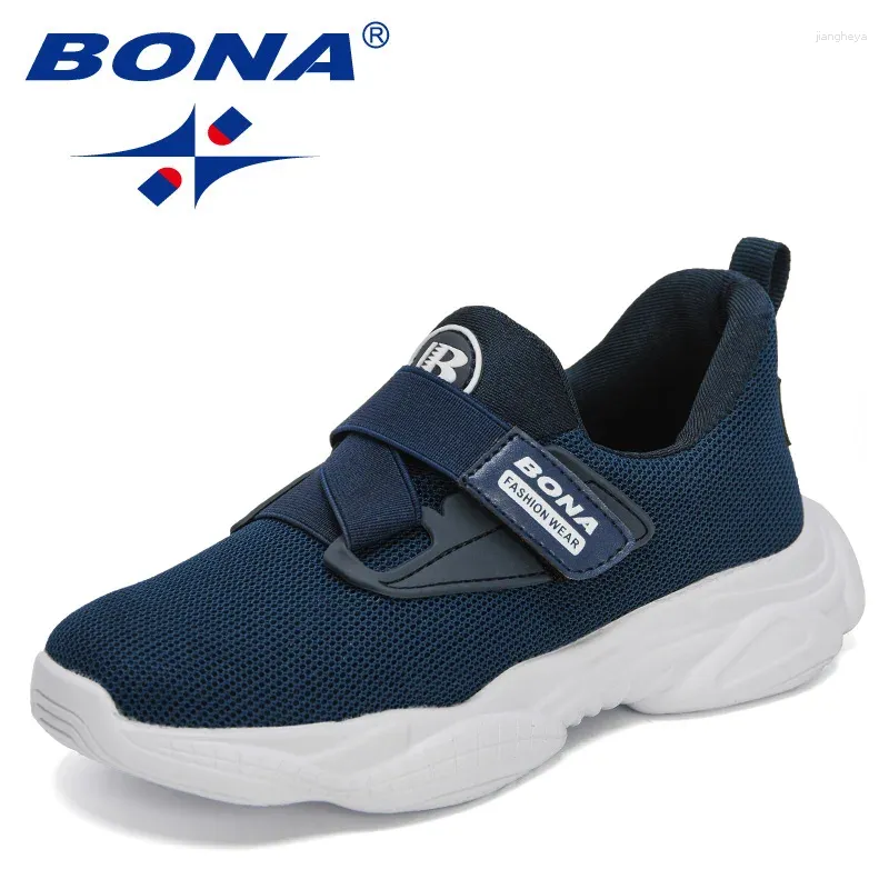 Sapatos casuais Bona 2024 Designers tênis para meninos esportes meninas Crianças leves andando crianças sapatos de corrida