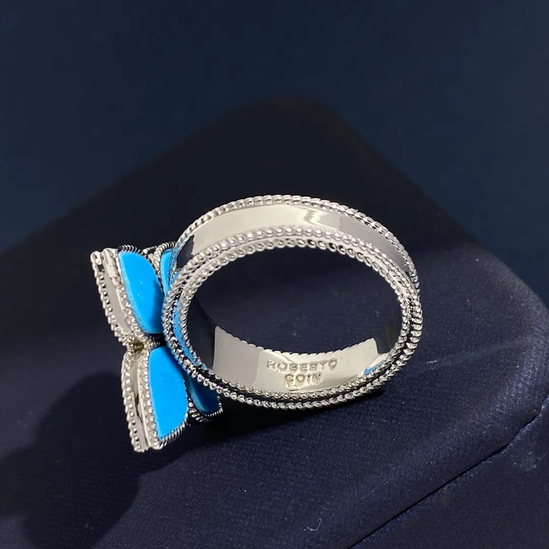 可dainなスターリングシルバーリング、自然なクリスタルアクセント付きの金メッキクローバーリング、声明の軽量リング、米国サイズ6 9を￥10,524  | DHgate