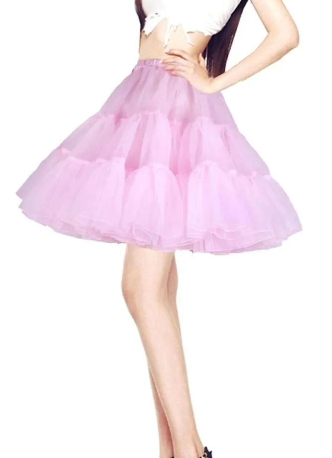 Bruiloft petticoats korte meisjes rok pettiskirs dames pluizige crinoline vintage petticoats tutu rok voor meisjes3058349