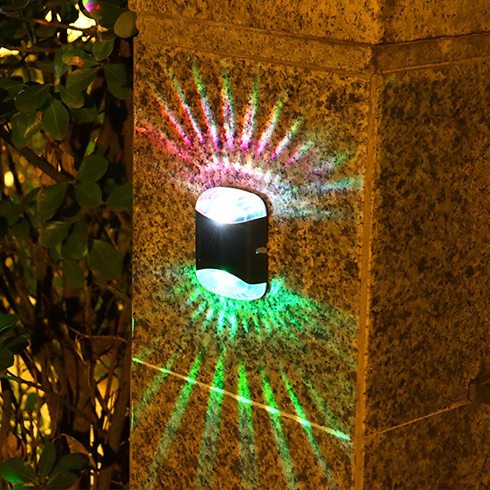 ALLILIT lampe solaire à LED imperméable jardin extérieur jardin d'éclairage ambiant d'éclairage vers le haut des lumières nocturnes changent la couleur