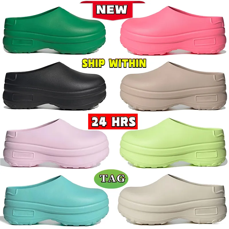 Adifom Stan Smith Mule Chef Clog Slippers Womens Silver Green Wonder Taupe Core Black Lucid Pink Aqua Lemon Fashionable Womens Flat Slides For Summer From Fashionmans 9.98 In Bulk DHgate.Com