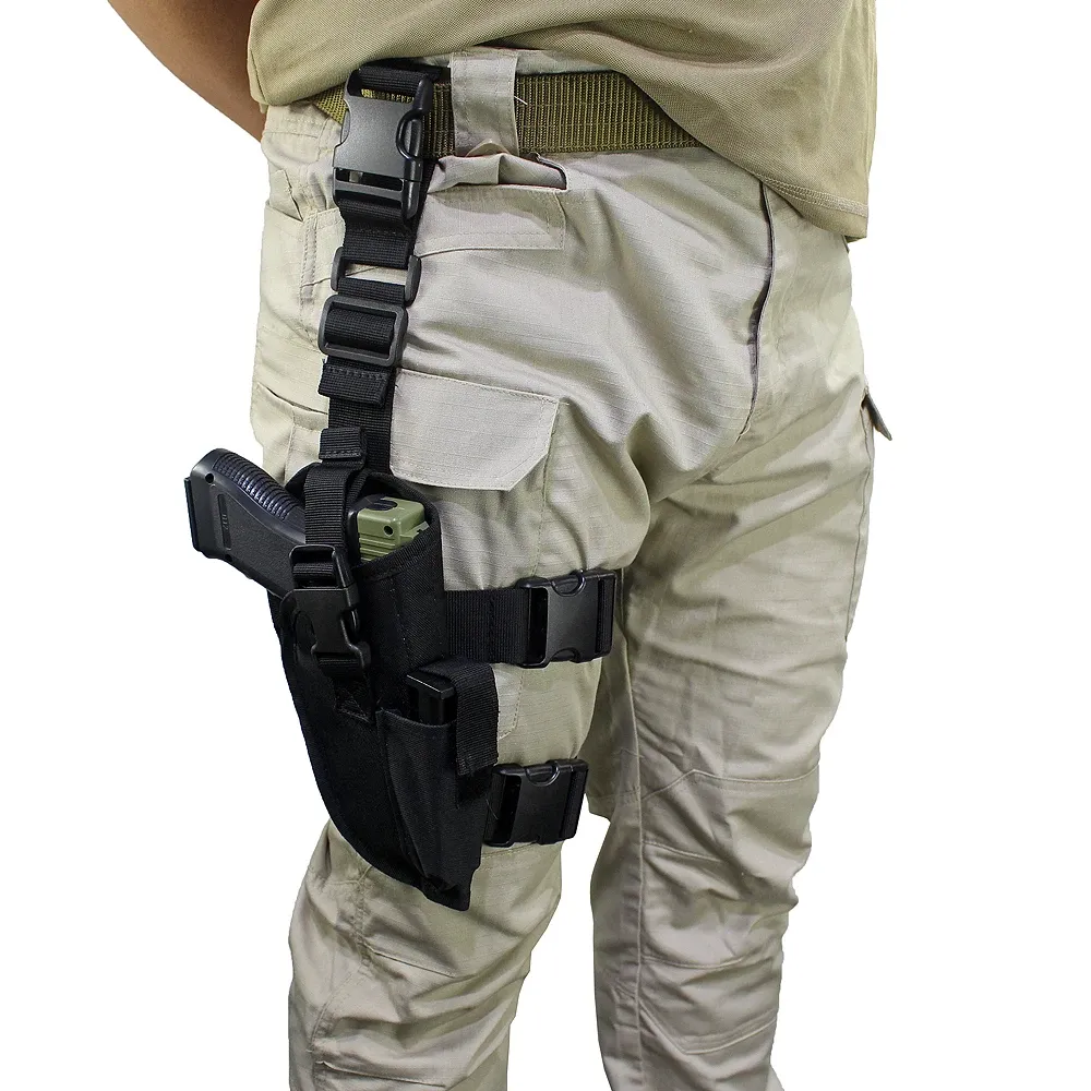 Holsters Drop Leg Tactical Thigh Pistol Gun Holster with Magazine Pouch Airsoft Right Hand Handguns Case Adjustable Strap for Men