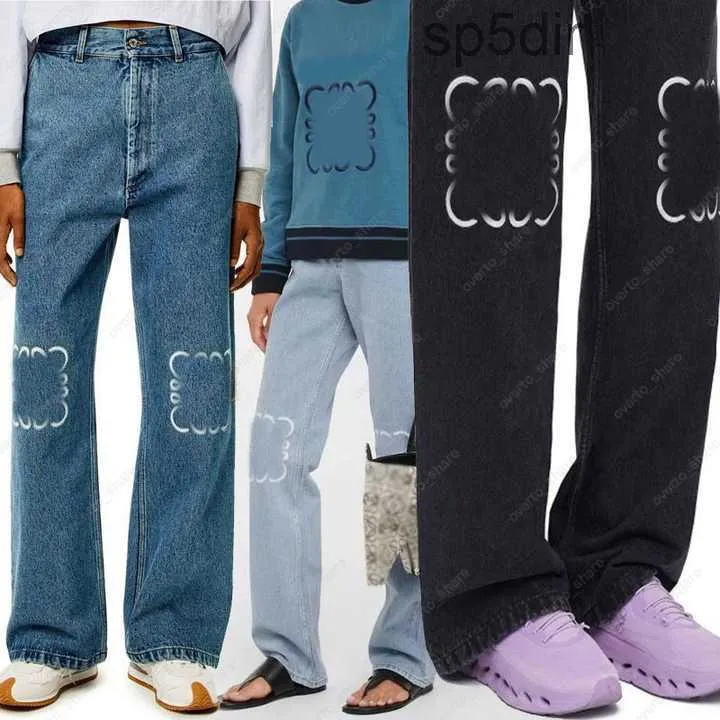 Designer womens jeans pantaloni in denim in alto in vita alta pantaloni dritti patch decorazione ricamato giacche blu casual 7gz2 7gz2