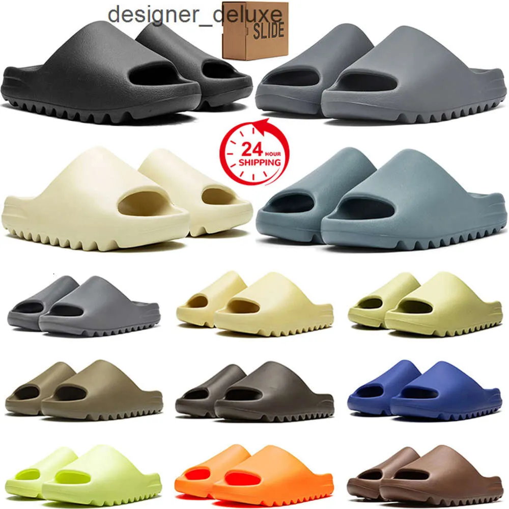 with Box Designer Slippers Men Women Slides Onyx Bone Desert Sand Earth Brown Blue Green Mens Sliders Sandals Summer Flip Flop Shoes