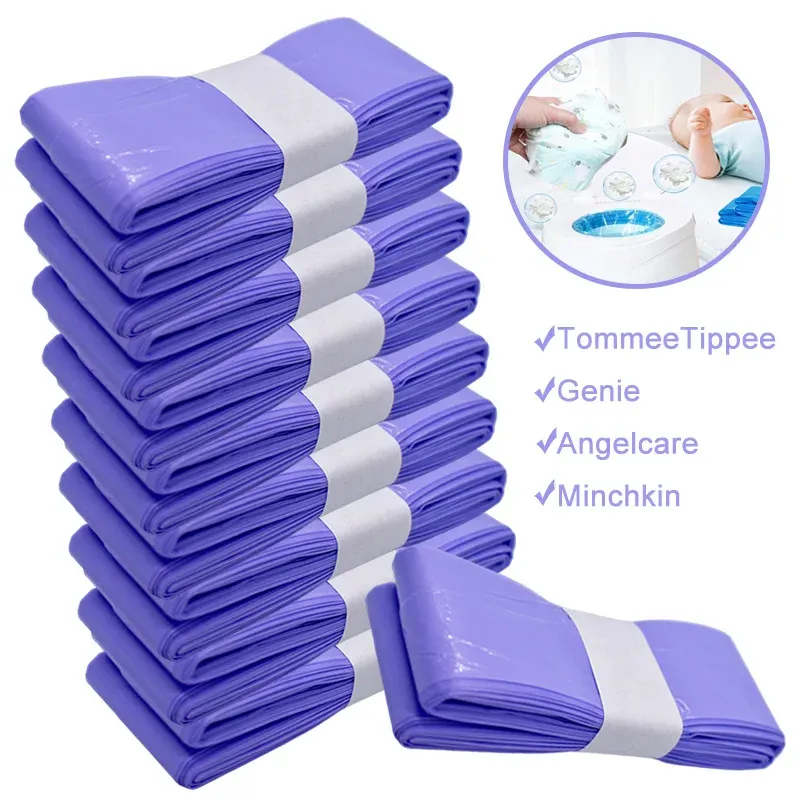 Refills 1/5/10Pcs Purple Diaper Pail Baby Refills Bags For Angelcare Trash For Sangenic Tommee Tippee For twist & click For Genie