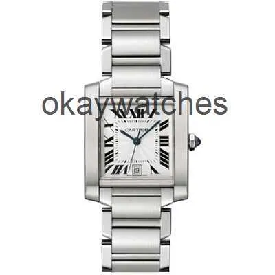 Dials Working Automatic Watches carter Review Release New Tank W51002Q3 Mechanical Precision Steel Watch Womens