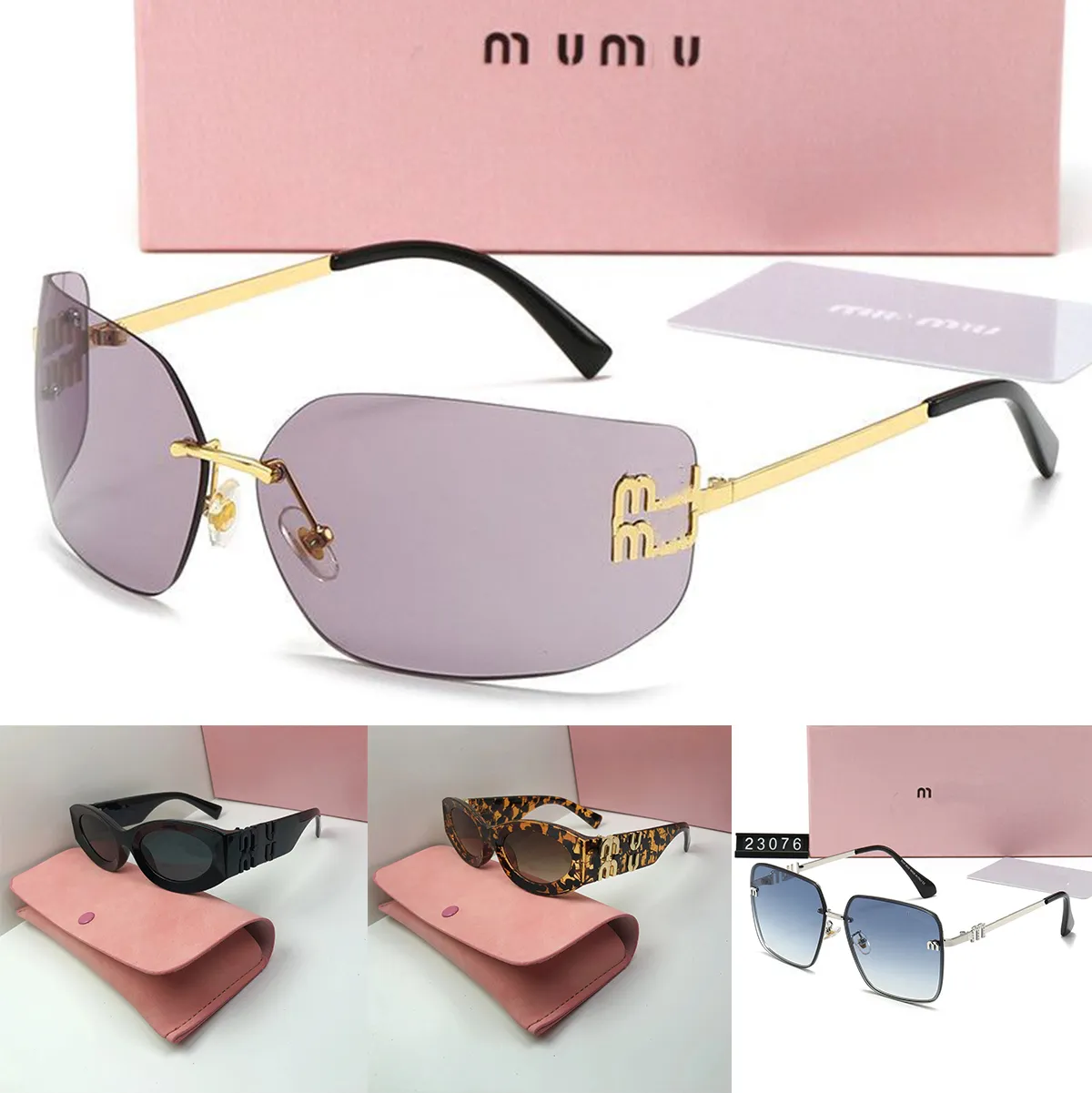 Designer zonnebril voor vrouwen oversized luxe heren zonnebrillen mannen ontwerpers miui lunette de soleil mui mui zonnebril optionele bril bril met doos