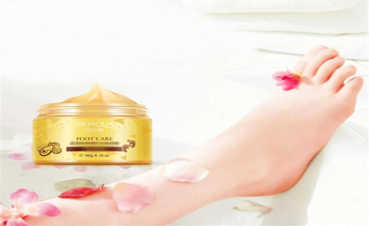 BIOAQUA 24K GOLD Shea Butter Foot Treatment massage Cream Peeling Renewal Mask Baby Feet Skin Smooth Care Cream Exfoliating Mask7568628