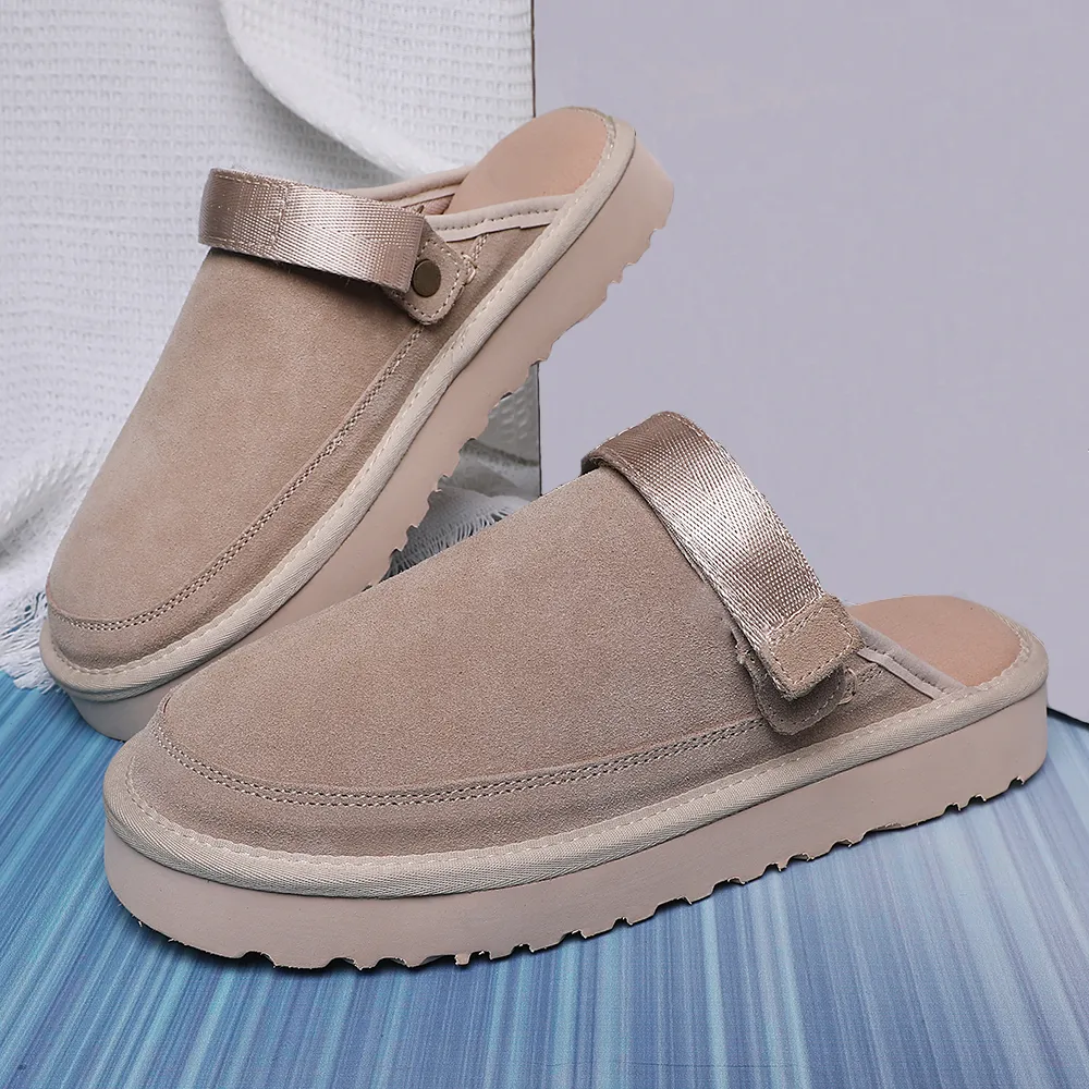 Tasman tofflor designer sandaler kastanj skor tazz stövlar plattform lyx mode kvinnor mocka snö vinter varm ull bootes goldencoast kvinnors toffel clog sko