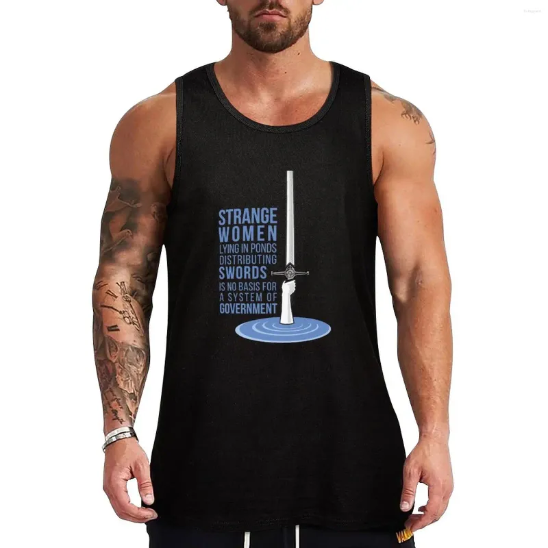 Men's Tank Tops Strange Women Lying In Ponds Distributing Swords - Monty Python Top Basketball Man Summer Clothes