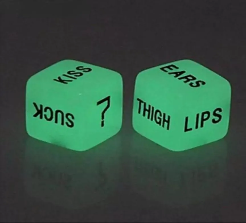Dice Toys Funny Glow In Dark Love Sieves Adult Couple Lovers Games Sex Party Toy Valentines Day Gift for Boyfriend Girlfriend2306688