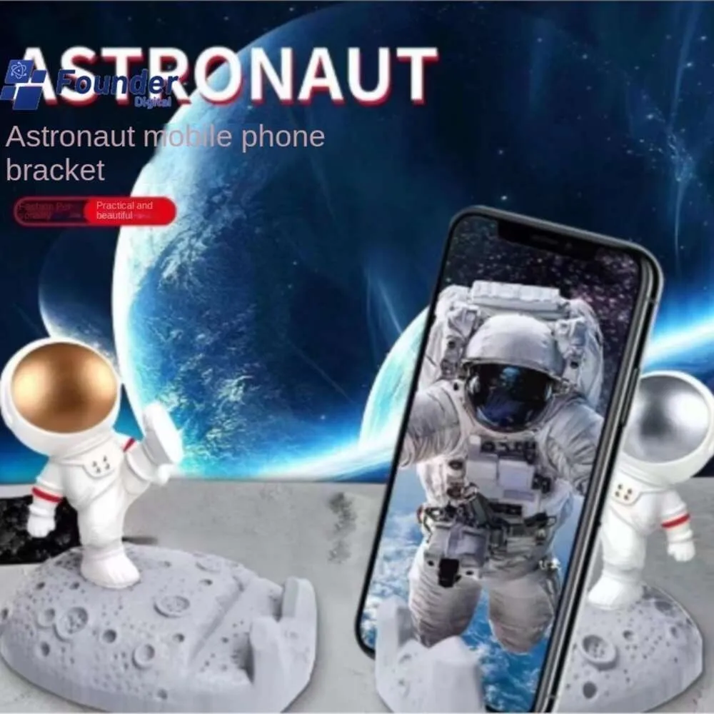 Çapraz sınır astronot cep telefonu sahibi masaüstü yaratıcı astronot hediye süsü çevrimiçi kurs canlı yayın tembel tutucu sıcak