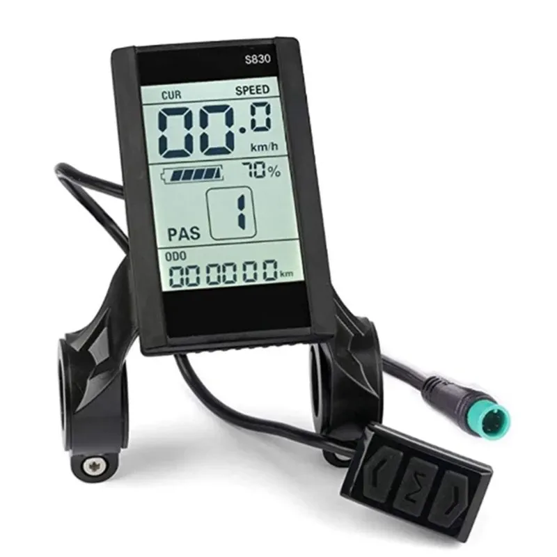 ツールプロトコル2電動自転車自転車ディスプレイ24V 36V 48V LCD S830 USB防水接続付きディスプレイ（5ピン）