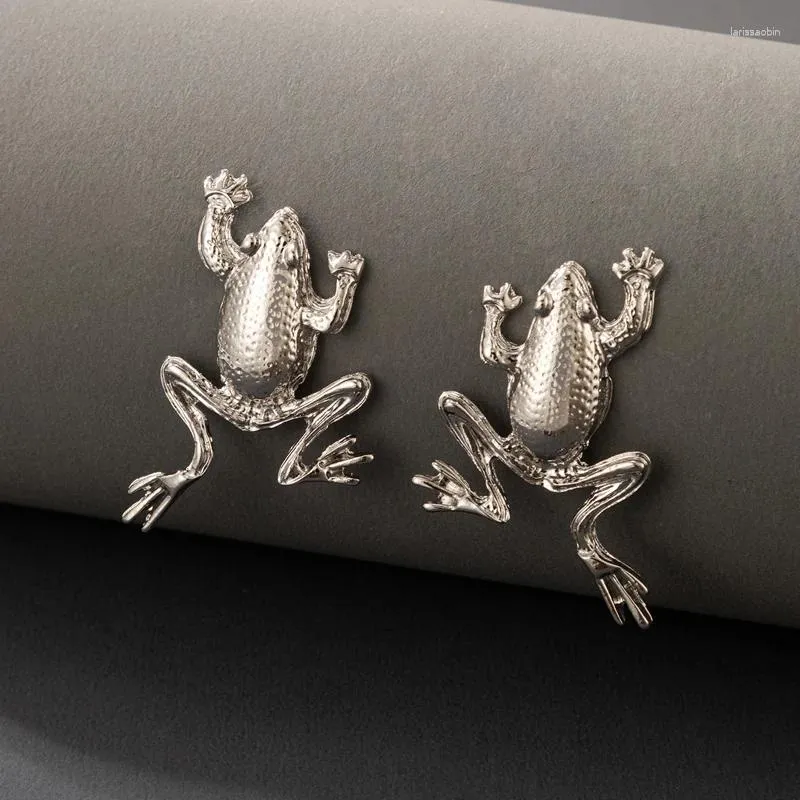 Orecchini per borchie Ins Fashion Lovely Frog for Women Girls Charms Silver Color Leale Metal Party Jewelry Pendientes 20245