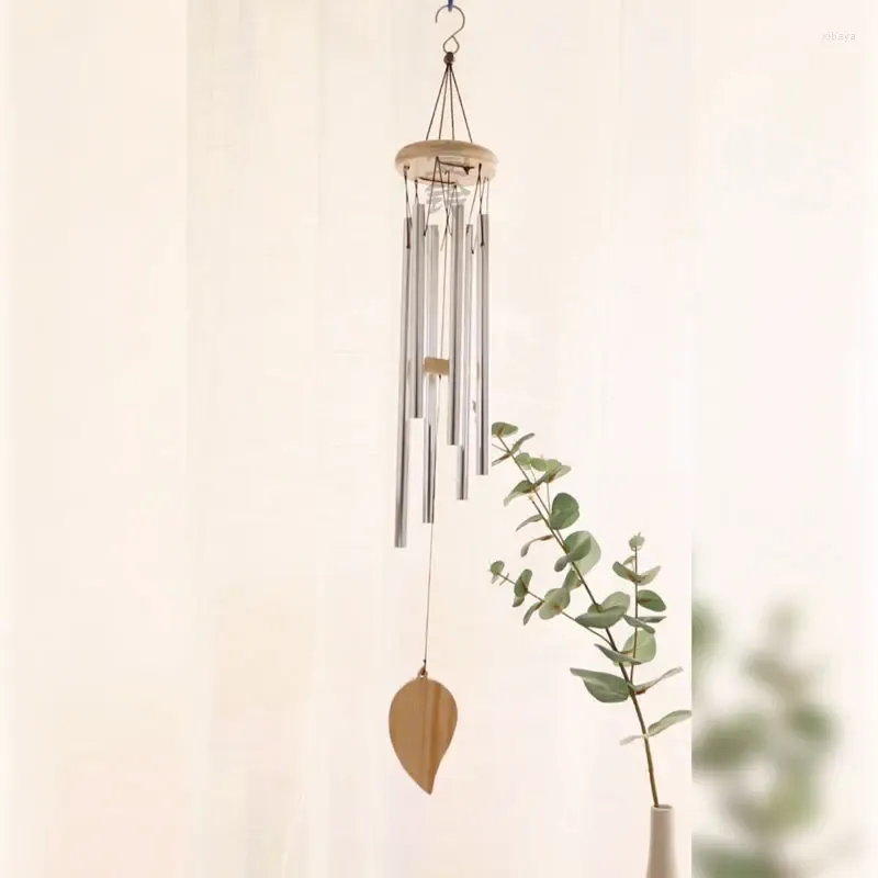 Figurines décoratines Musical Wind Chime Pipe 6 Tubes CHIMES GOLD BOLLS Dreamnet Decor for Living Bedroom Dining Coffee Shop