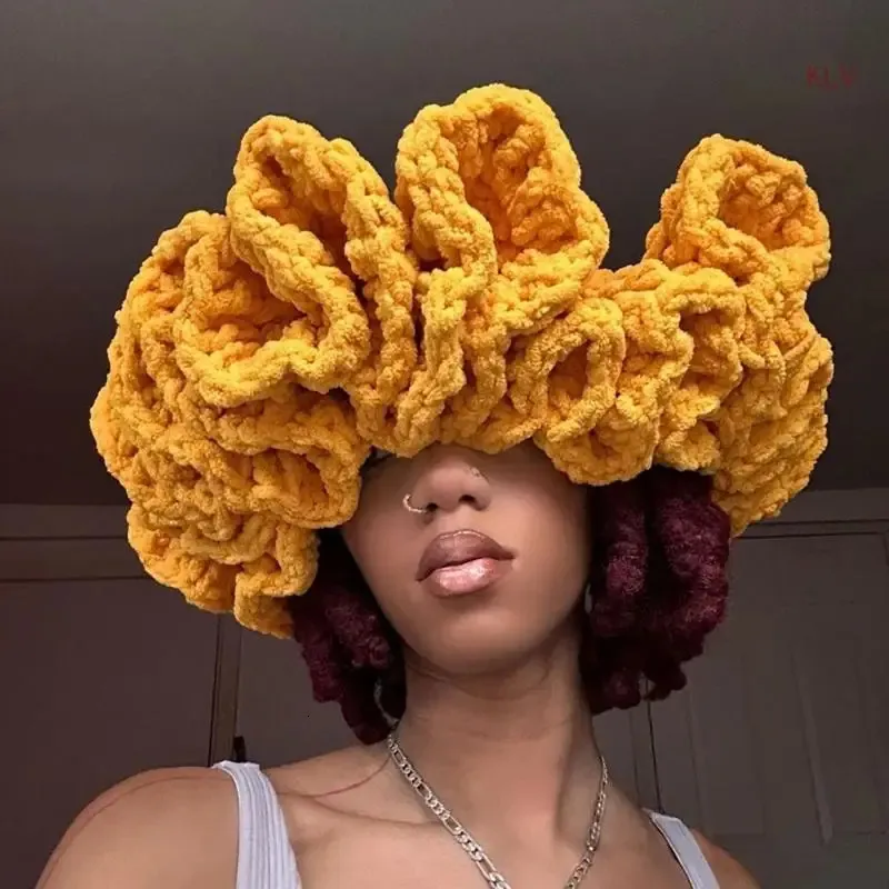 Handmade Crochet Bucket Hat For Woman Teen Outdoor Commute Fisherman Hat Ruffled Brim Winter Windproof Carnival Hat 2b419dcc E9a3 458c 8abe 14d20887dec0.fd93171f9b31d14d87c7718c6b9b101b
