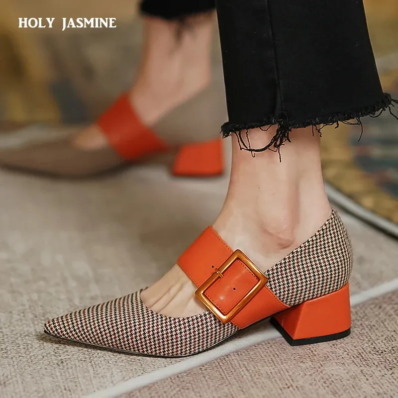 Mary Jane Chaussures femme Fashion Spring Brand Design Femmes Pumps High Heels Femme pointu Party Party Ladies chaussures talons femmes 240422