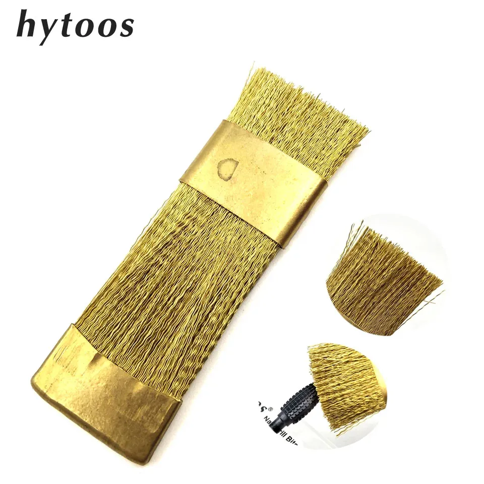 Brocas Hytoos 1 PC Taladro de uñas Bosques de limpieza Cepillos de alambre de cobre para taladros de manicura eléctrica Herramienta de limpieza