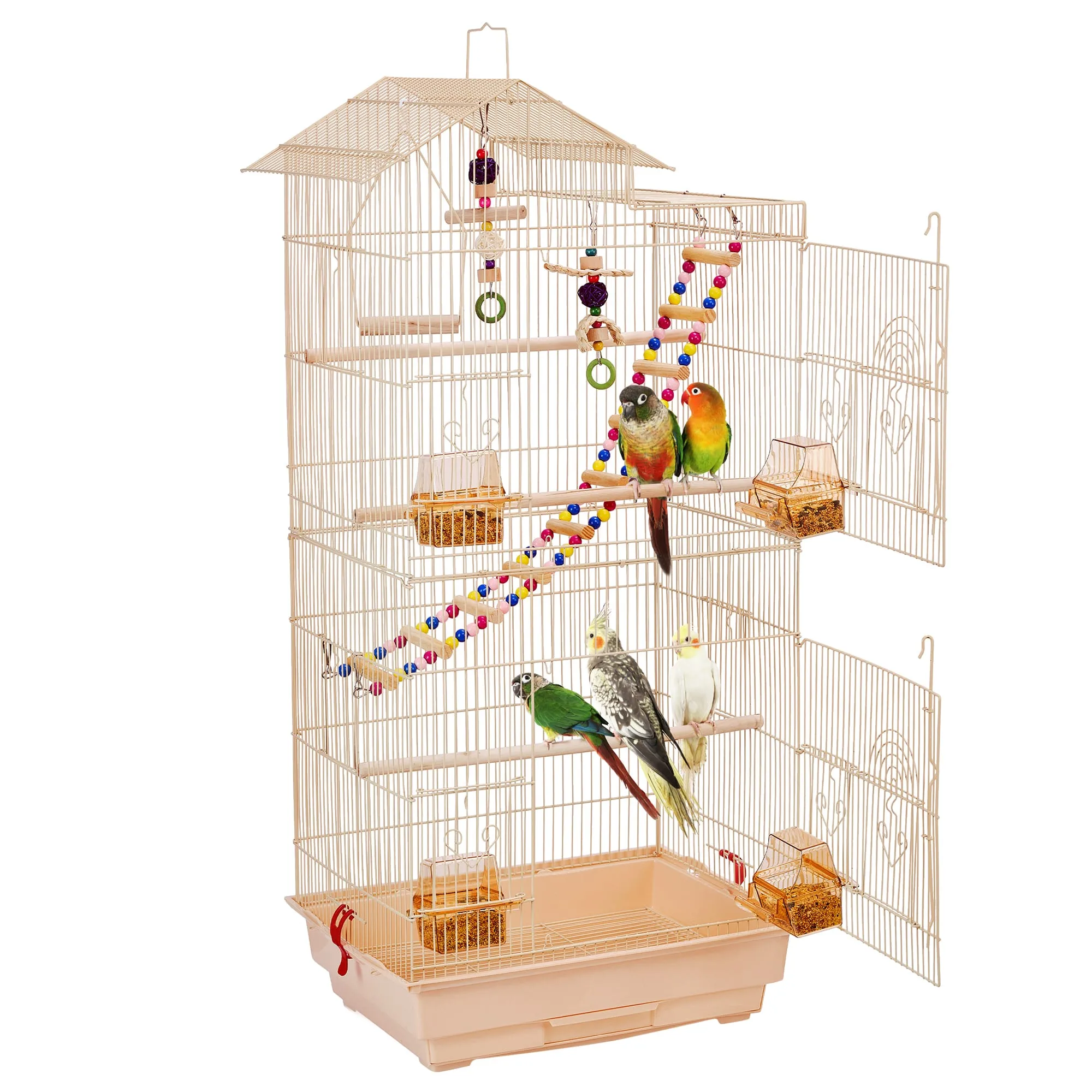 Photo inspiration: Picture Idea: Dhgate Com Almond Metal Bird Cage With Swing Ladder 39
