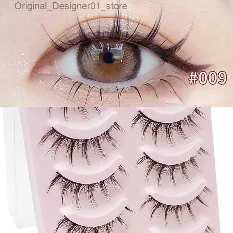 False Eyelashes 5 pairs of new natural comics soft eyelashes thick eyelashes fake eyelashes comics daily dates makeup eyelashes Wispy Q240425