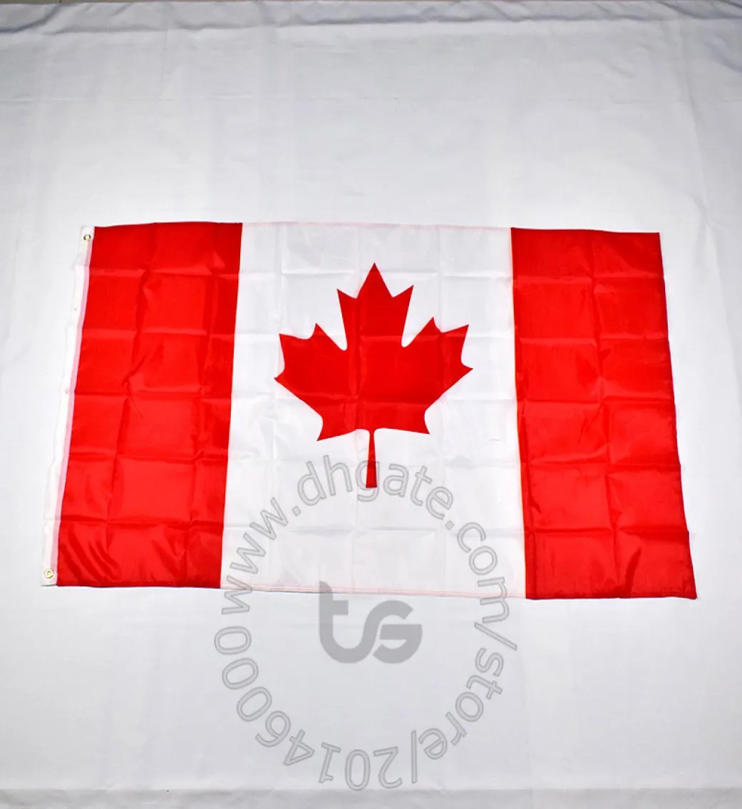Canada Bandiera Bandiera Decorazione sospesa Banner National 3x5 FT90150 cm Bandiera nazionale Canada Decorazione per la casa Fla3265311