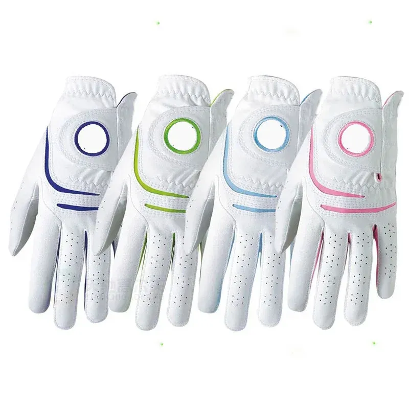 Gants gants de golf femme dame pu joint de mouton main gauche main droite respirante confortable une paire pack