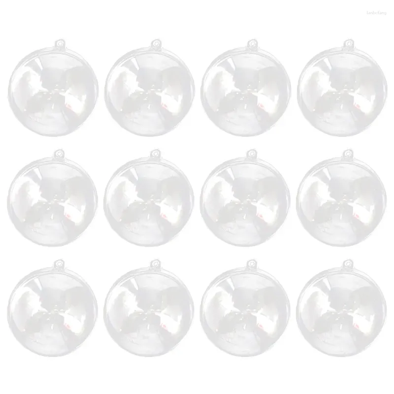 Figurines décoratives 15pcs 5cm en plastique transparent Ball Fillable Sphere creux de Noël