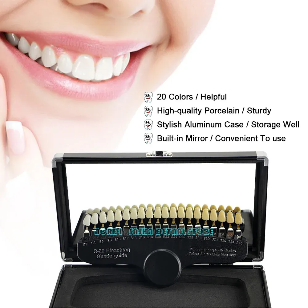 Model 3D Master Dental Lab Bleach Shade Guide 20/27 Colors Teeth Whitening Comparing Toothguide Dentistry Clinic Colorimetric Plate