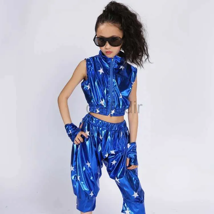 Abbigliamento da palcoscenico moderno hip hop jazz danza per bambini performance danza indossa con competizioni abbigliamento da palcoscenico d240425