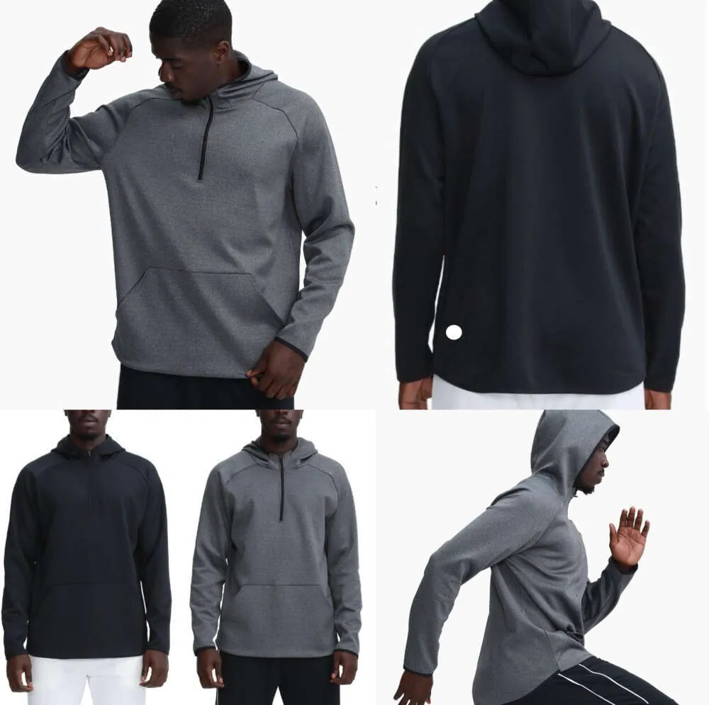 Lu Lu L Outdoor Men Hoodies Lu- 372 Pullover Sports långärmad Yoga Wrokout Outfit Mens Loose Jackets Training Fiess kläddesigner Fashion Clothing 4365